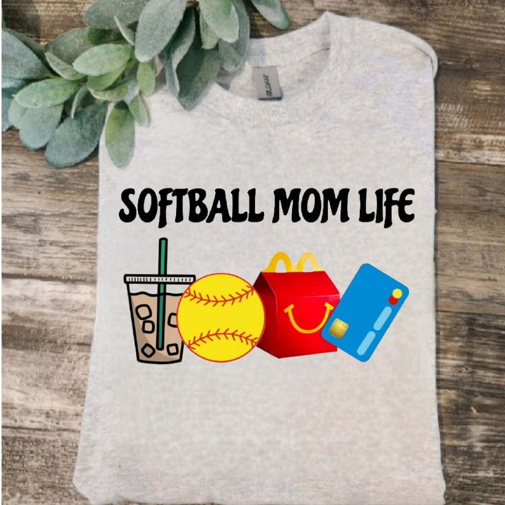 Softball mom shirt sports ball mama cute popular